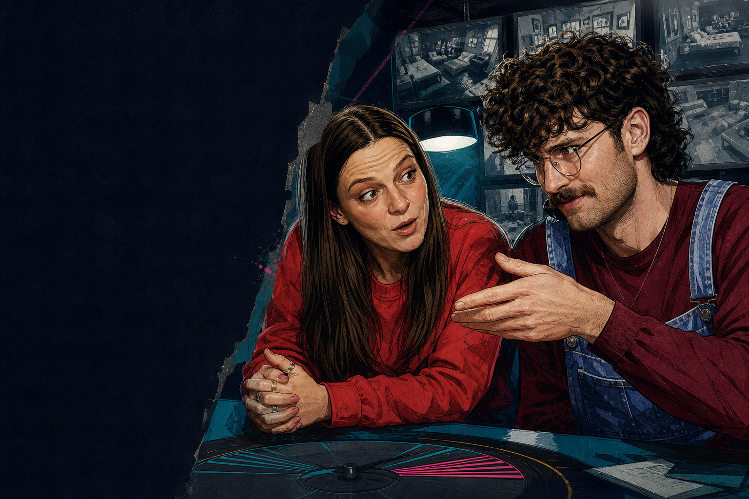 Editorial illustration for Mallory tells Barrett they’ll be down to twelve after tonight’s eviction, then they talk H.
