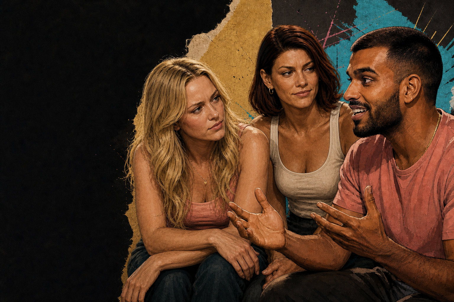 Editorial illustration for Yash pitches himself as a ‘shield’ to Haley, but Haley questions his fit.