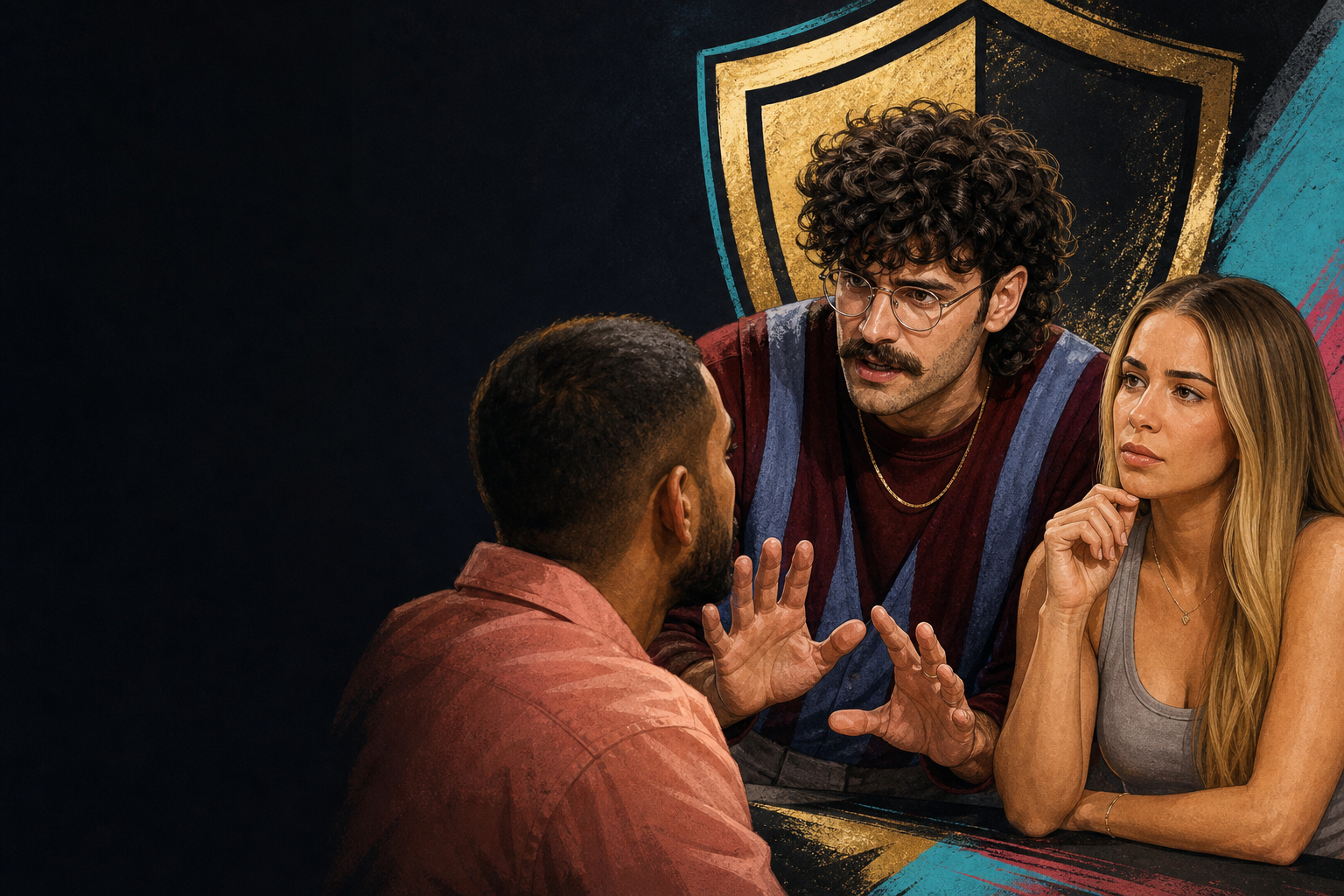 Editorial illustration for Barrett pitches an ultra-committed shield plan and tries to reset the “Yash” voting narrat.
