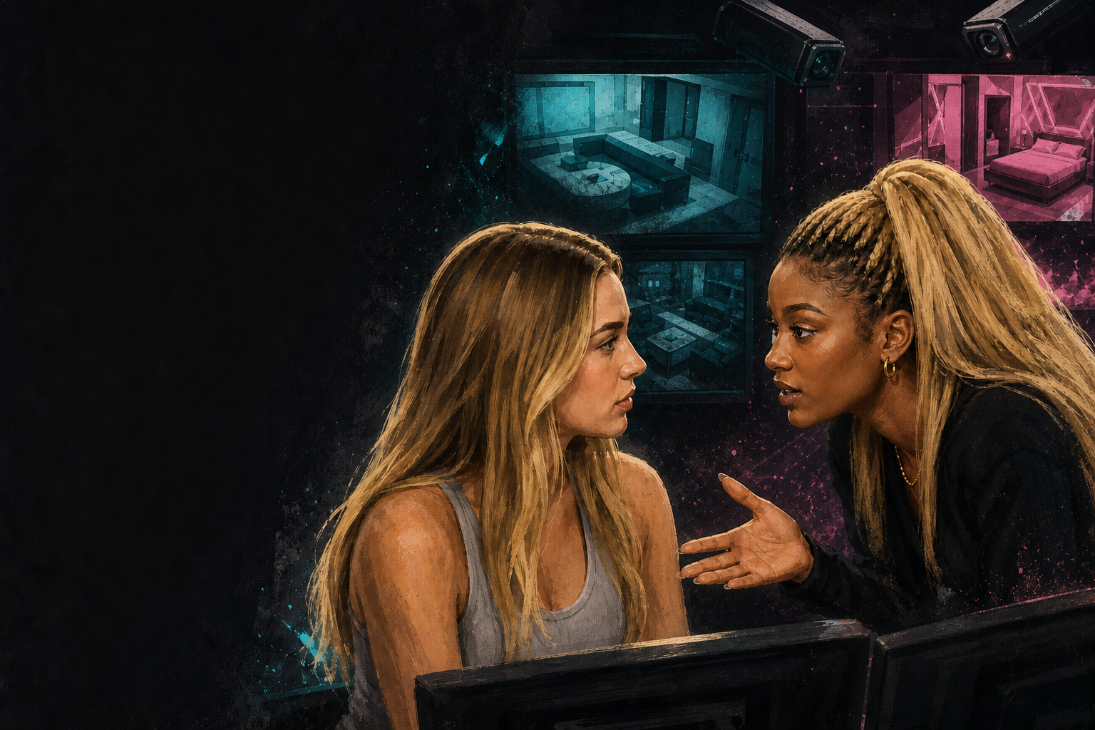 Editorial illustration for Dee tells Taylor the safest endgame is protecting Dee over Drew.