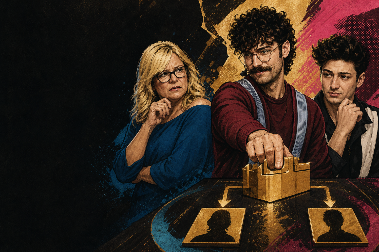 Editorial illustration for Barrett holds HoH and nominates Angela and Drew.