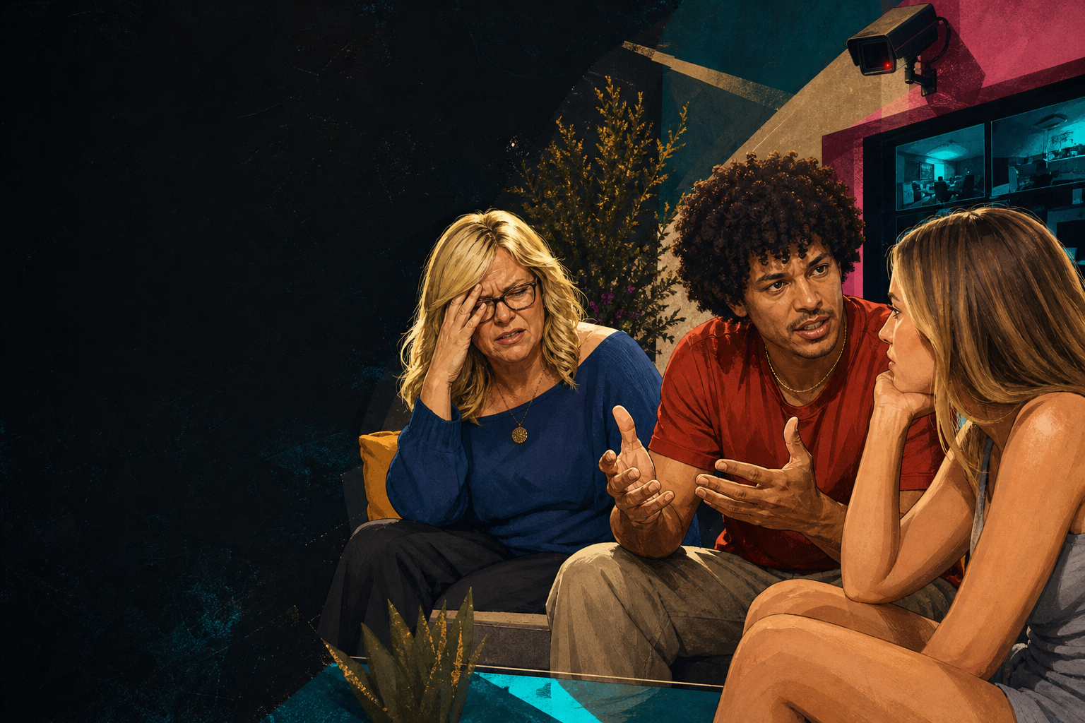 Editorial illustration for Jason warns Dee and Angela they need him to avoid an athletic-player collapse—and doubts t.