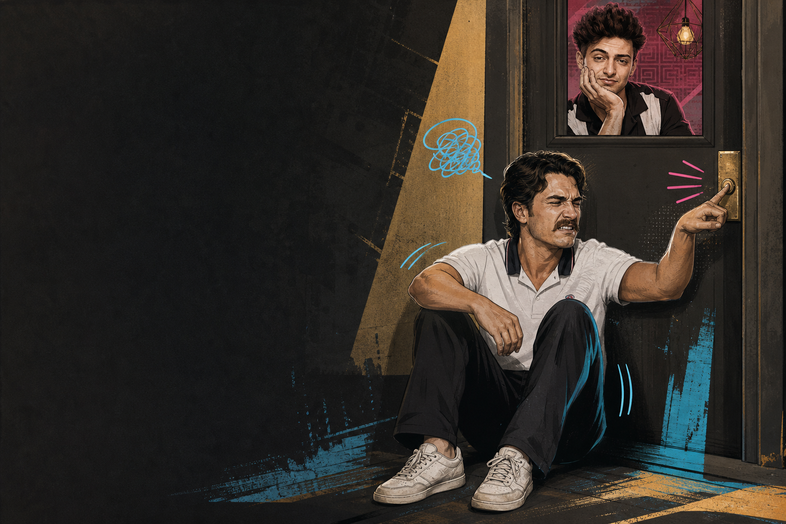 Editorial illustration for Rome can’t get the HOH door to open—then Drew brands the plan as ‘The Toolshed’.