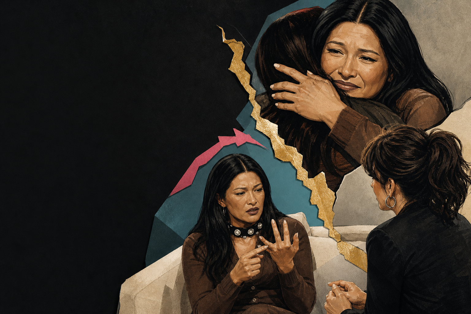 Editorial illustration for Ashley Trail leaves after the Day 10 first eviction and tells Julie she thought she had 7.