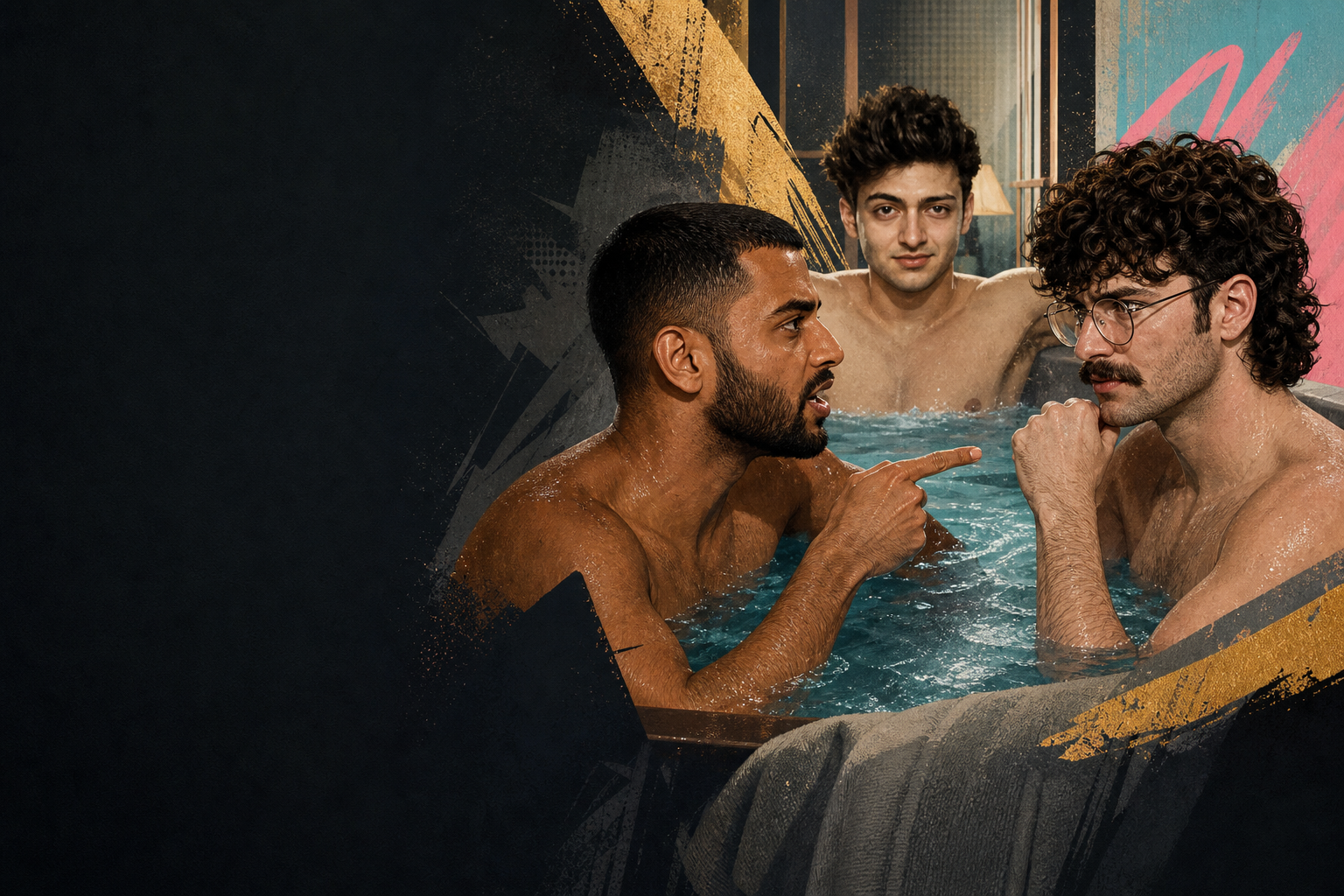 Editorial illustration for Yash presses Barrett in the hot tub about why he told the “icons” he was voting Drew out.