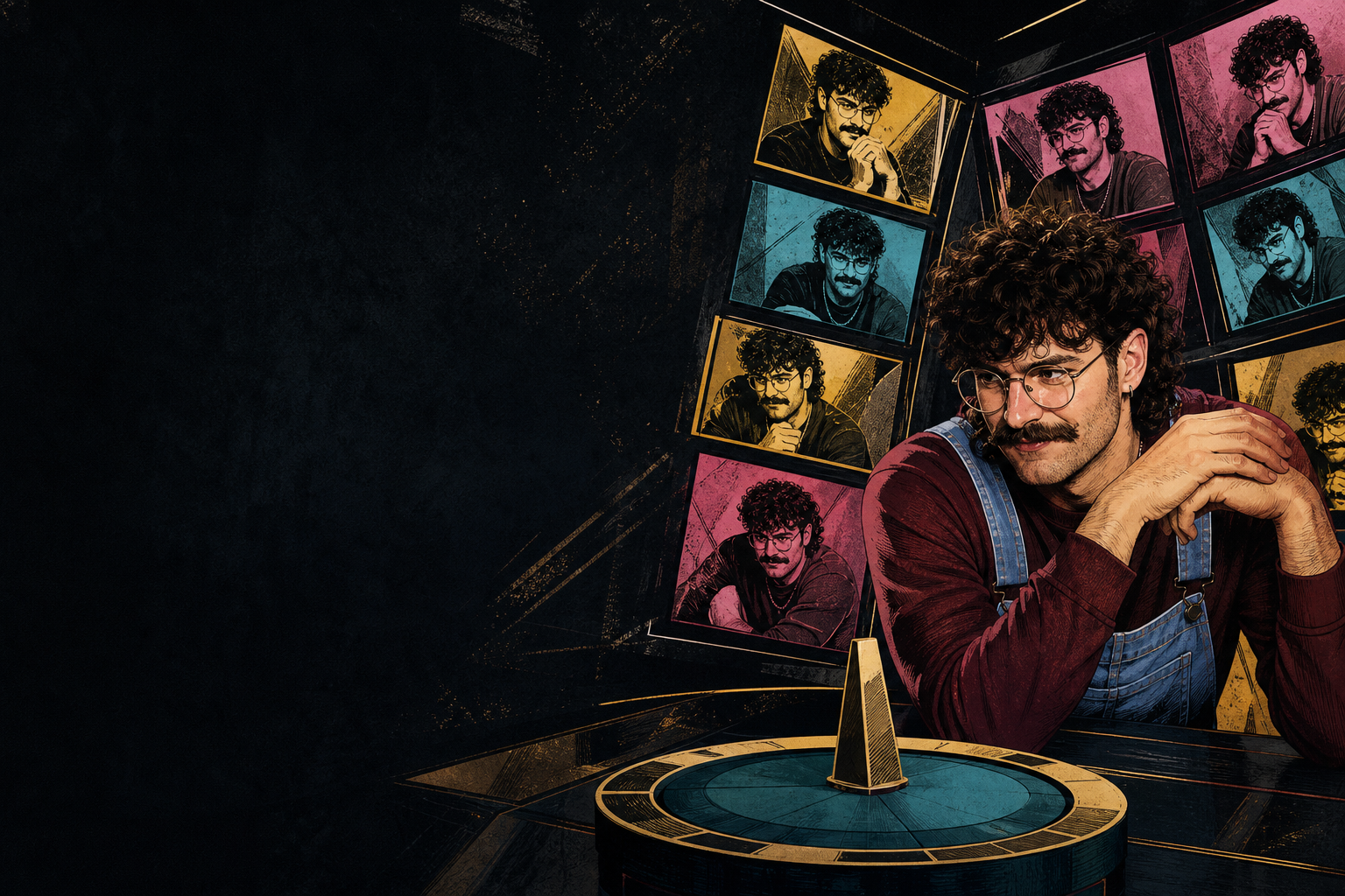Editorial illustration for Barrett Pfeiffer locks in HOH momentum as the HOH room’s rotating sign stays up all night.