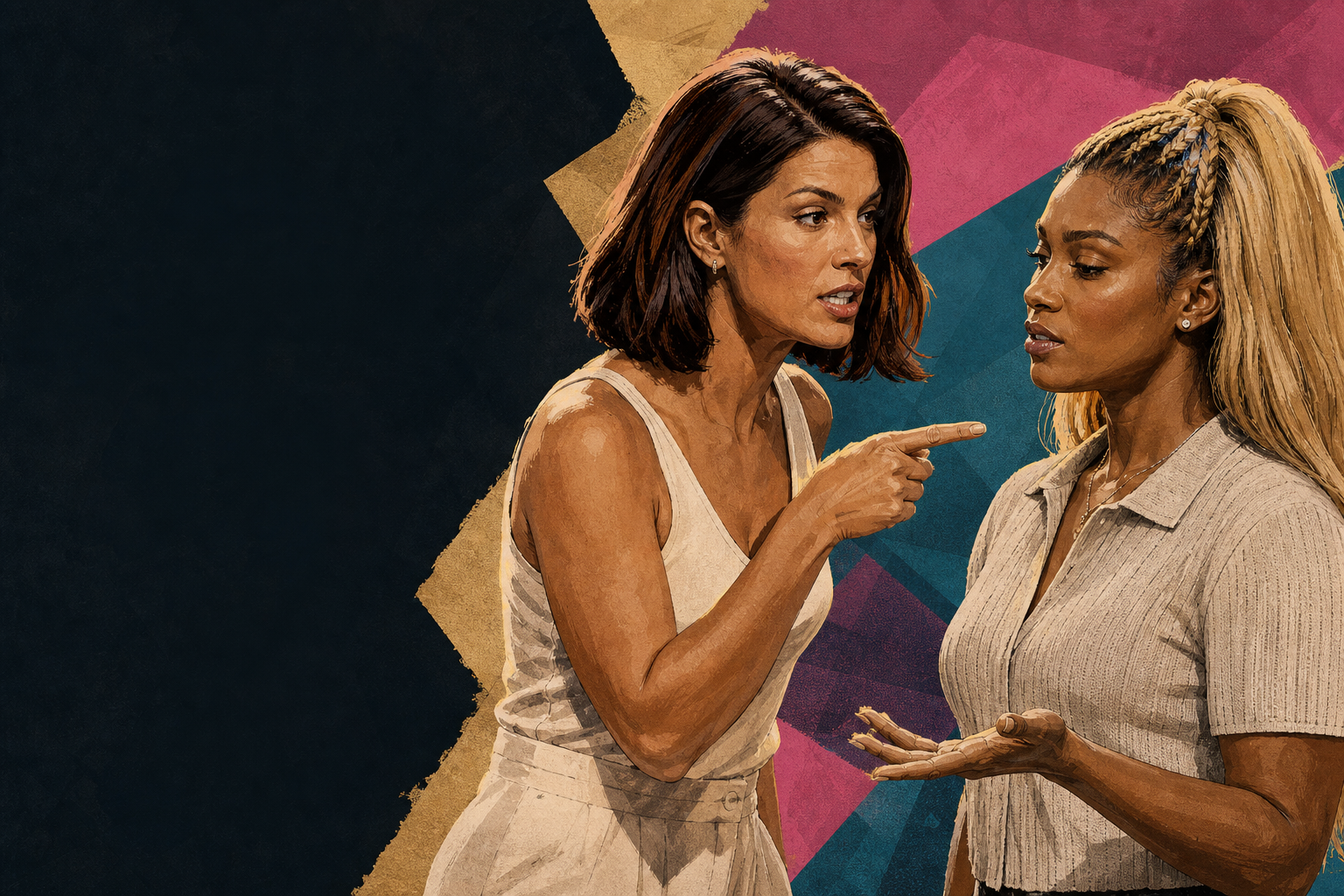 Editorial illustration for Haley confronts Taylor over why she put Haley up—then says it was made up.