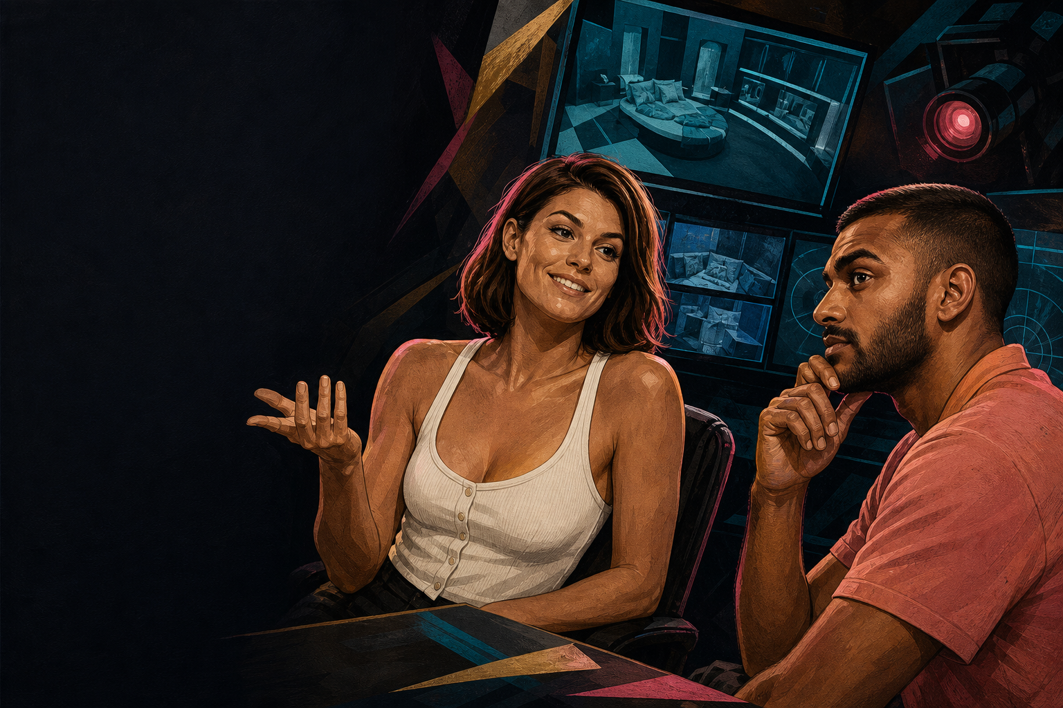 Editorial illustration for Haley tells Yash to put her up so she can play in the POV.
