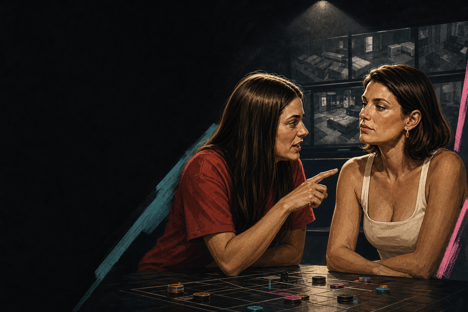 Editorial illustration for Mallory warns Haley her strategy isn’t a ‘good move’ if she’s playing chess.