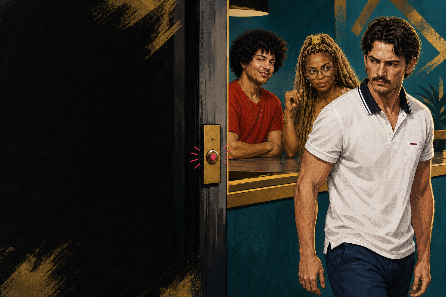 Editorial illustration for Rome keeps ringing the HOH door—while Jason and LaTrice’s side keeps the plan moving.