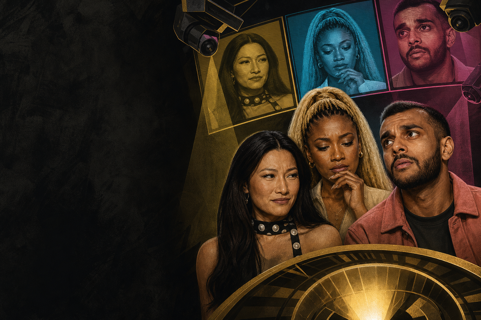 Editorial illustration for First Big Brother 28 eviction: Ashley, Taylor, or Yash becomes the first to leave.